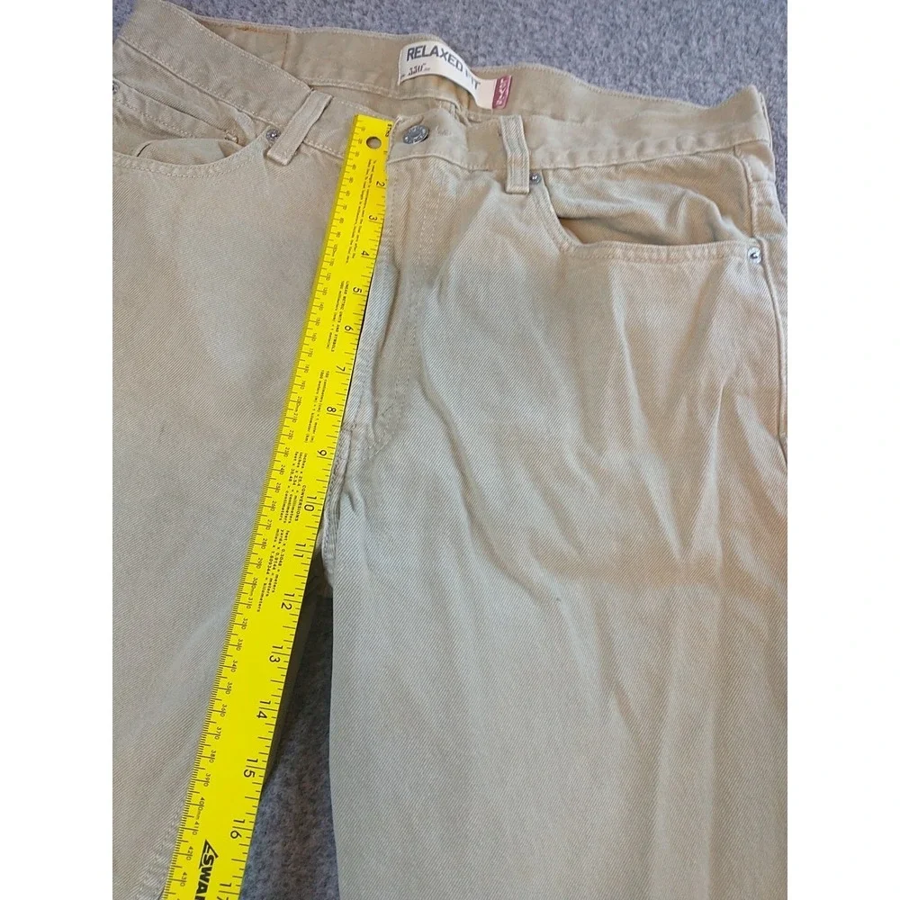 Levis 550 Relaxed Fit Jeans Mens 34x35Tan Khaki Cotton Denim 5-Pocket Tapered